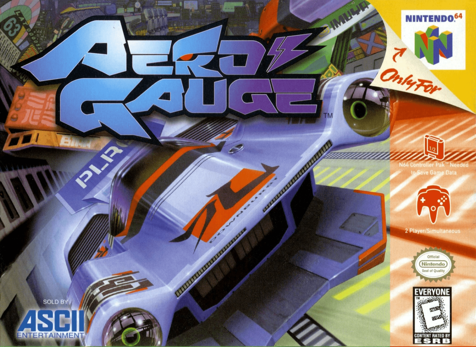 Aero Gauge box art for Nintendo 64